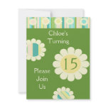 Girls Custom Name & Age Birthday Party Invitations