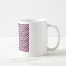 Girls Custom Purple Plaid Pattern Gifts Coffee Mug