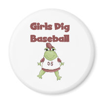 Girls Dig Baseball magnets by sport_shop Girls Dig Baseball magnets