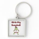 Girls Dig Baseball T shirts and Gifts Keychains