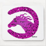 Girls Equestrian Mousepad in Fushia and Pink