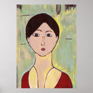 Girl's Face After Matisse print