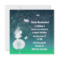 Girl's Fairy Fantasy Birthday Party Invitation