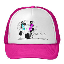 Girls fashion models chic couture mesh hats