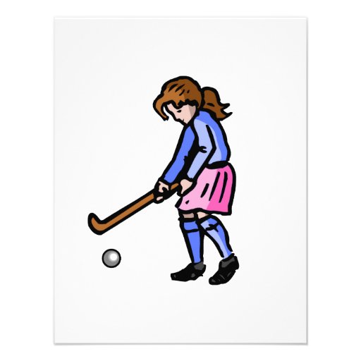 Girls Field Hockey Personalized Invite