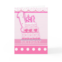 Girls First Birthday Greeting Cards