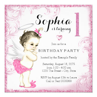 Angel Birthday Invitations & Announcements 