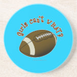 Girls Football - Orange Text Drink Coasters