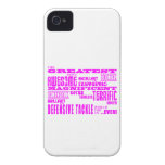 Girls Football  : Pink Greatest Defensive Tackle iPhone 4 Cases