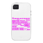 Girls Football  : Pink Greatest Defensive Tackle Vibe iPhone 4 Case