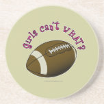 Girls Football - Pink Text Beverage Coasters