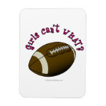 Girls Football - Pink Text Flexible Magnets