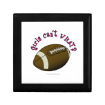 Girls Football - Pink Text Jewelry Box