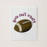 Girls Football - Pink Text Jigsaw Puzzles