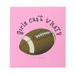 Girls Football - Pink Text Memo Pads