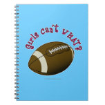Girls Football - Pink Text Notebook