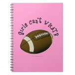 Girls Football - Pink Text Notebooks