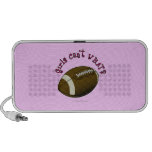 Girls Football - Pink Text Portable Speakers
