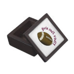 Girls Football - Pink Text Premium Keepsake Box