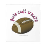 Girls Football - Pink Text Scratch Pads