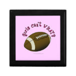 Girls Football - Pink Text Trinket Boxes