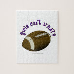Girls Football - Purple Text Jigsaw Puzzles