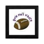 Girls Football - Purple Text Trinket Boxes
