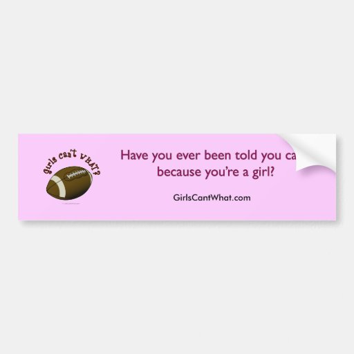 Girls Football - Red Bumper Sticker