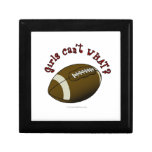 Girls Football - Red Text Jewelry Boxes