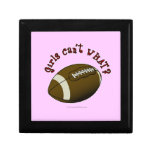 Girls Football - Red Text Keepsake Boxes
