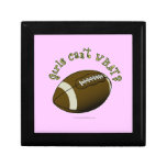 Girls Football - Yellow Text Trinket Boxes