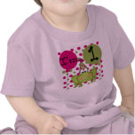 Girls Frog First Birthday Tee Shirts