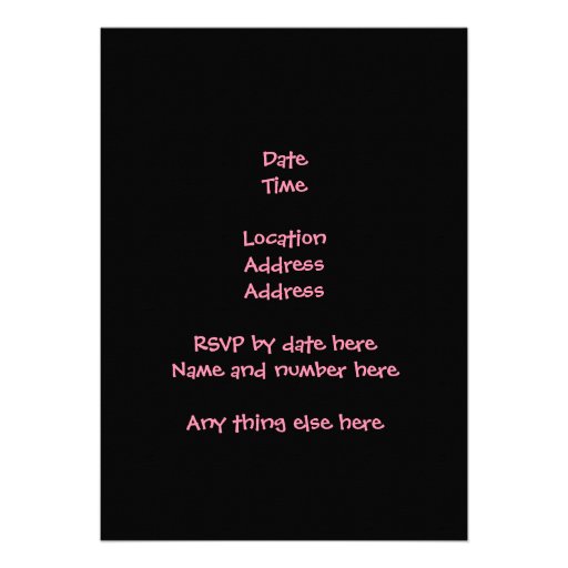 Girls funky pink paint splatter paintball birthday invitations