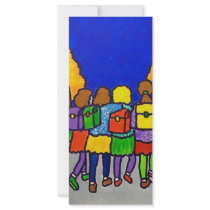 Girls Going Home by Piliero rack cards