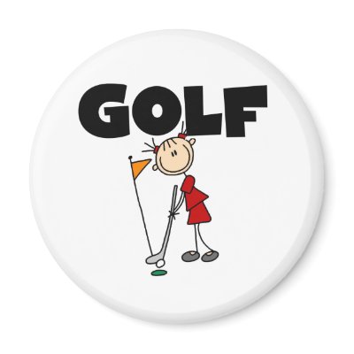 Girls GOLF Fridge Magnet by stick_figures