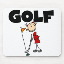 Girls GOLF Tshirts and Gifts Mouse Pads