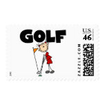 Girls GOLF Tshirts and Gifts Postage Stamps