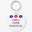 Girls Gone Political Logo Keychain