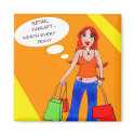 Girls Gotta Shop Magnet by Derora Girls Gotta Shop Magnet