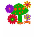 Girls Groovy Flower t-shirts