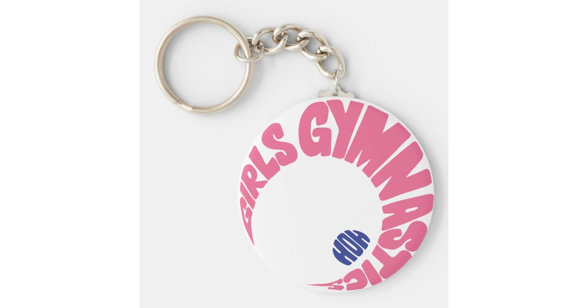 Girls Gymnastics Keychain Zazzle