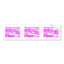 Girls Gymnasts : Pink Greatest Gymnast Bumper Sticker
