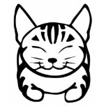 Girls Happy Cat T-shirt (black tabby)