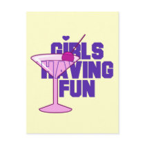 Girls Having Fun Bachelorette Tshirts and Gifts postcards