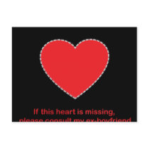 Girls Heart Missing postcards