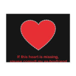 Girls Heart Missing postcards