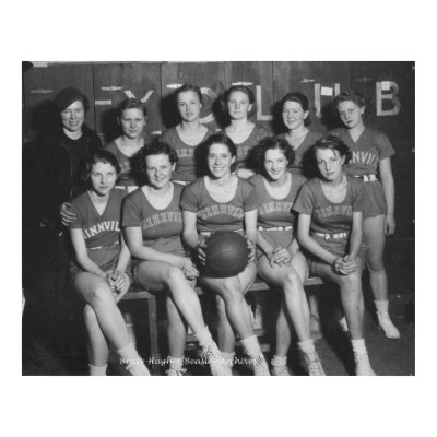 Girls High School Basketball Team Print by bhbphotos