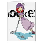 Girls Hockey Greeting Cards