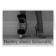 Girls Hockey is always Fashionable Greeting Cards