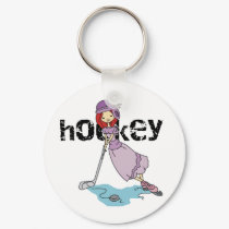 Girls Hockey keychains by toddlersplace Girls Hockey keychains